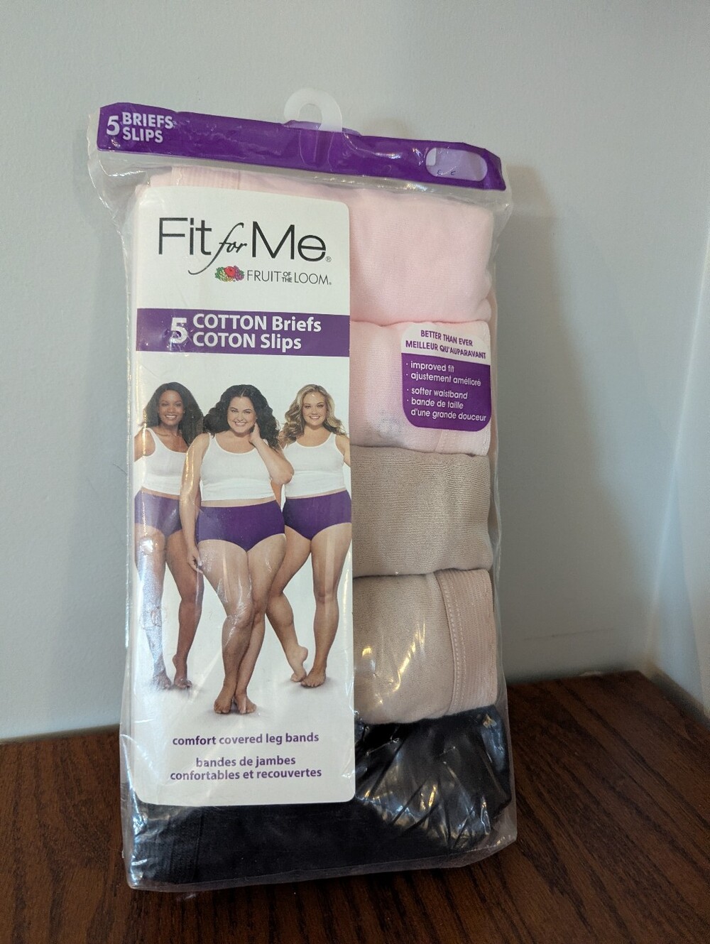 Fruit of the Loom Women's 5 Pack Cotton Brief Plus Size Panties Sz 13 Sz 4x/5x